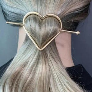 Heart Shaped Hairpin Ponytail Holder